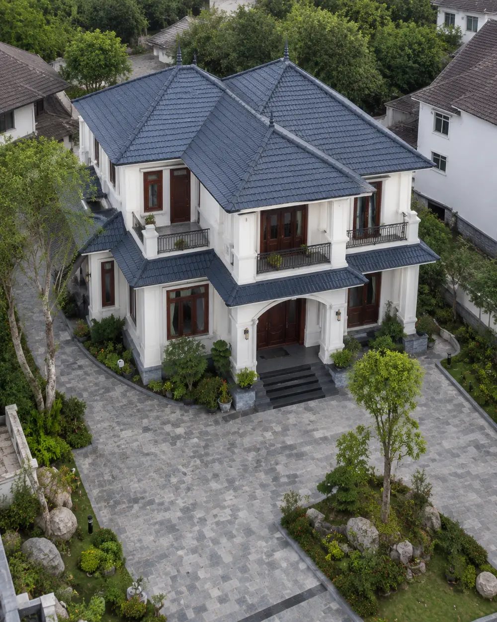 Biệt thự mái Thái thanh lịch – nếp nhà mới tại Ninh Bình – Góc nhìn 06 · Góc nhìn trên cao