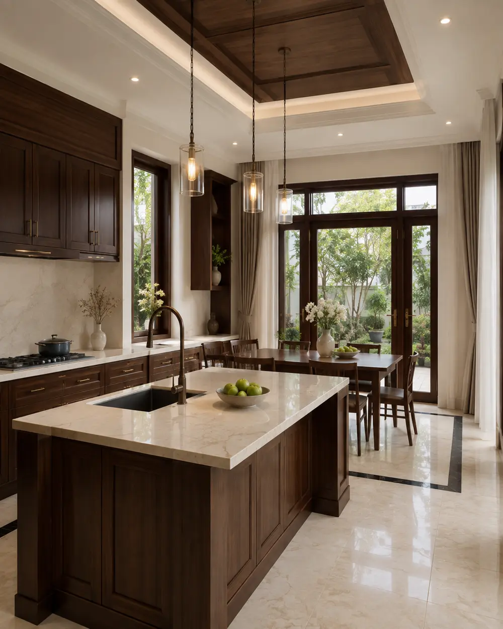 Biệt thự mái Thái thanh lịch – nếp nhà mới tại Ninh Bình – Góc nhìn 08 · Khu bếp