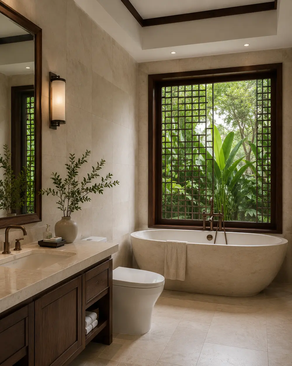 Biệt thự mái Thái thanh lịch – nếp nhà mới tại Ninh Bình – Góc nhìn 10 · Phòng tắm