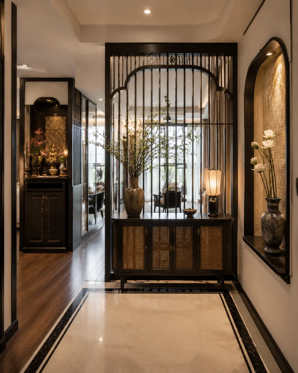 Căn hộ Indochine đương đại 120m² – Hà Nội – Góc nhìn 05 · Không gian dự án