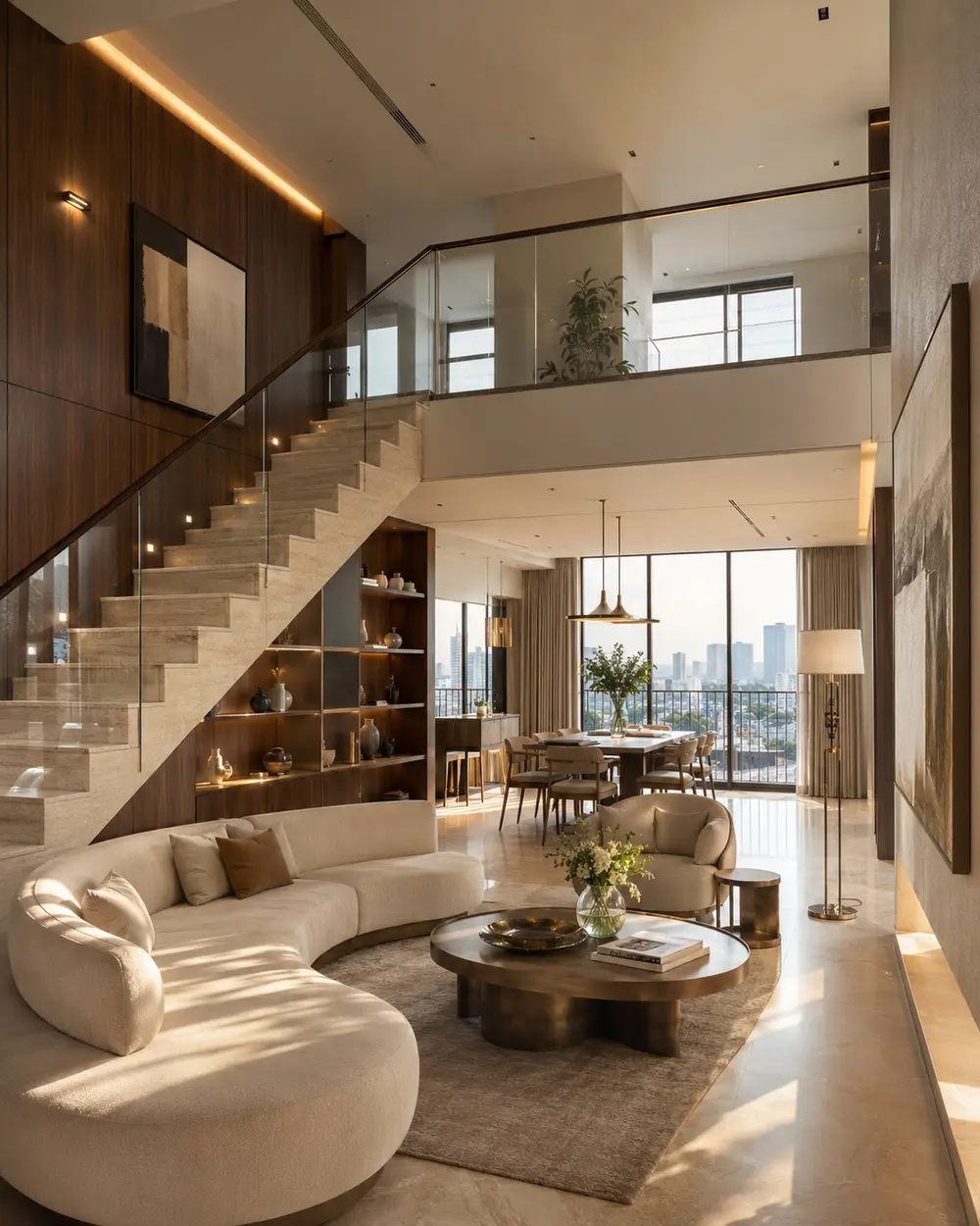 Duplex tối giản sang trọng – chiều sâu vật liệu tại TP.HCM