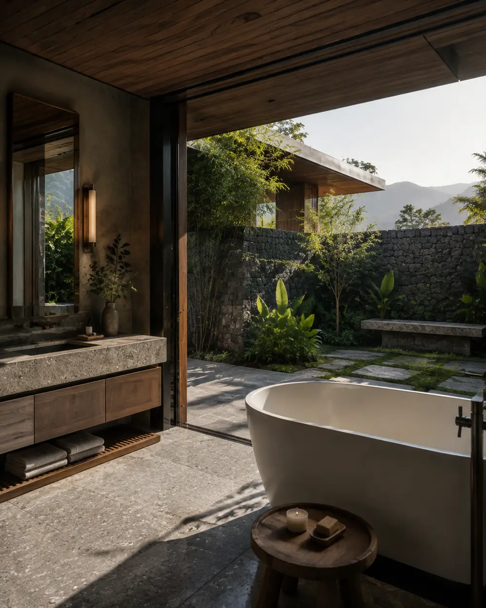 Villa ven hồ – không gian nghỉ dưỡng tại Hòa Bình – Góc nhìn 10 · Phòng tắm