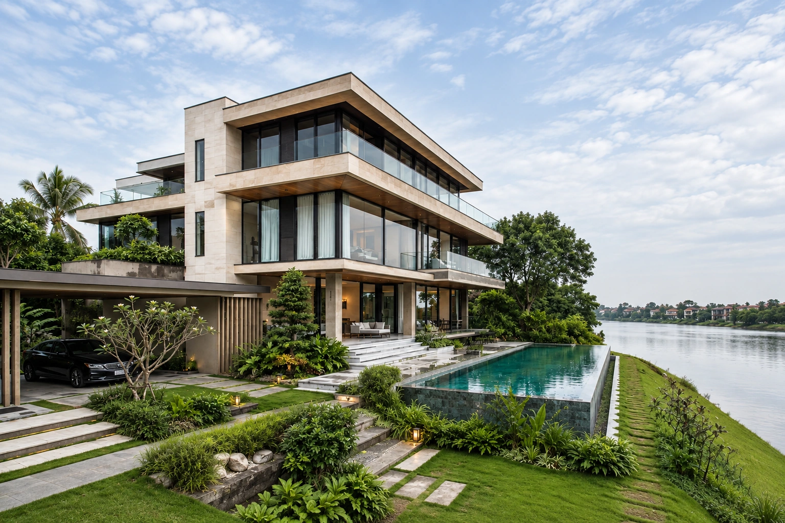 Ảnh đại diện Villa ven sông Hưng Yên – những lớp ngang mở ra mặt nước