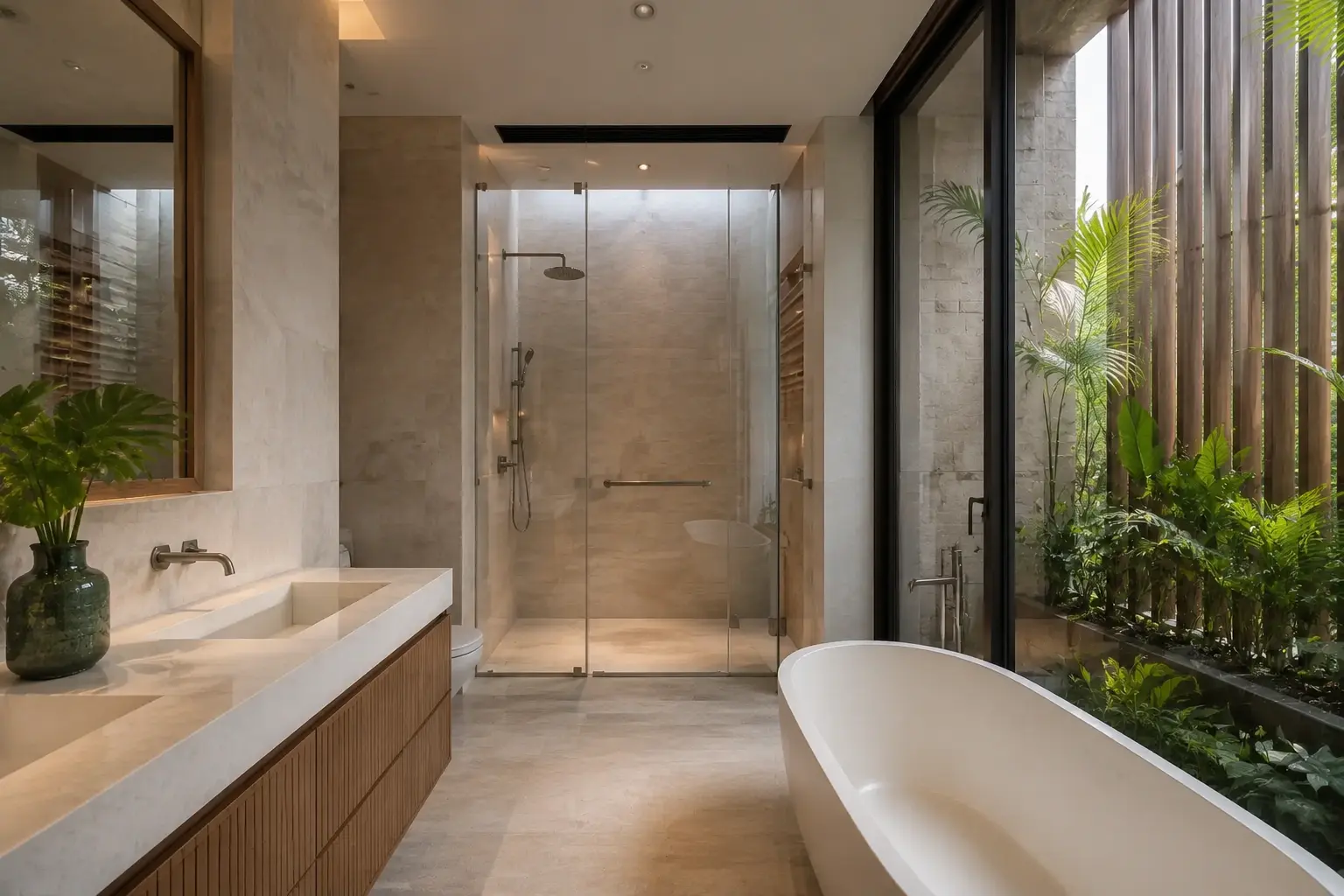 Phòng tắm master – Nhà phố lô góc hiện đại tại Hạ Long, Quảng Ninh