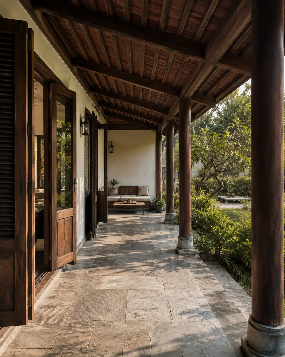 Cảnh quan – sân hiên – Nhà mái Thái thanh lịch tại Tuyên Quang