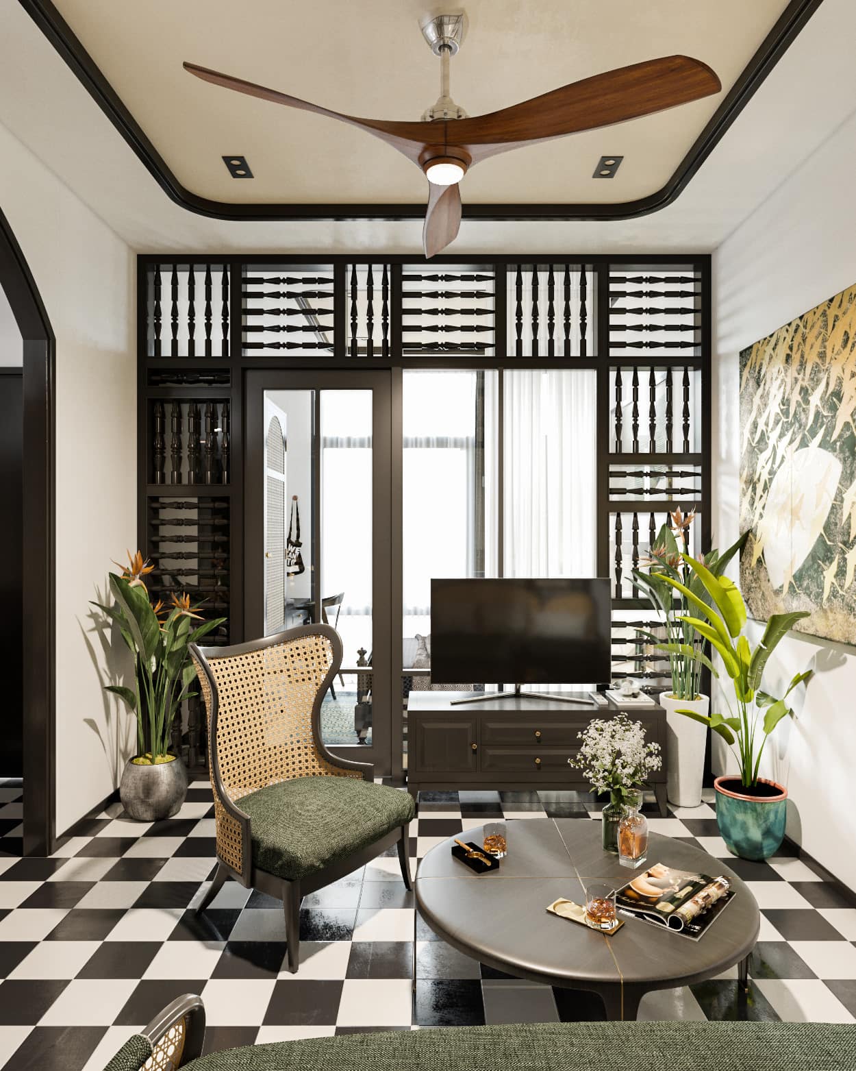 màu sắc phong cách thiết kế indochine