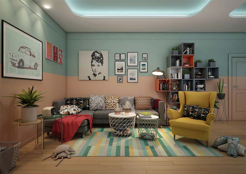 phong cách nội thất retro