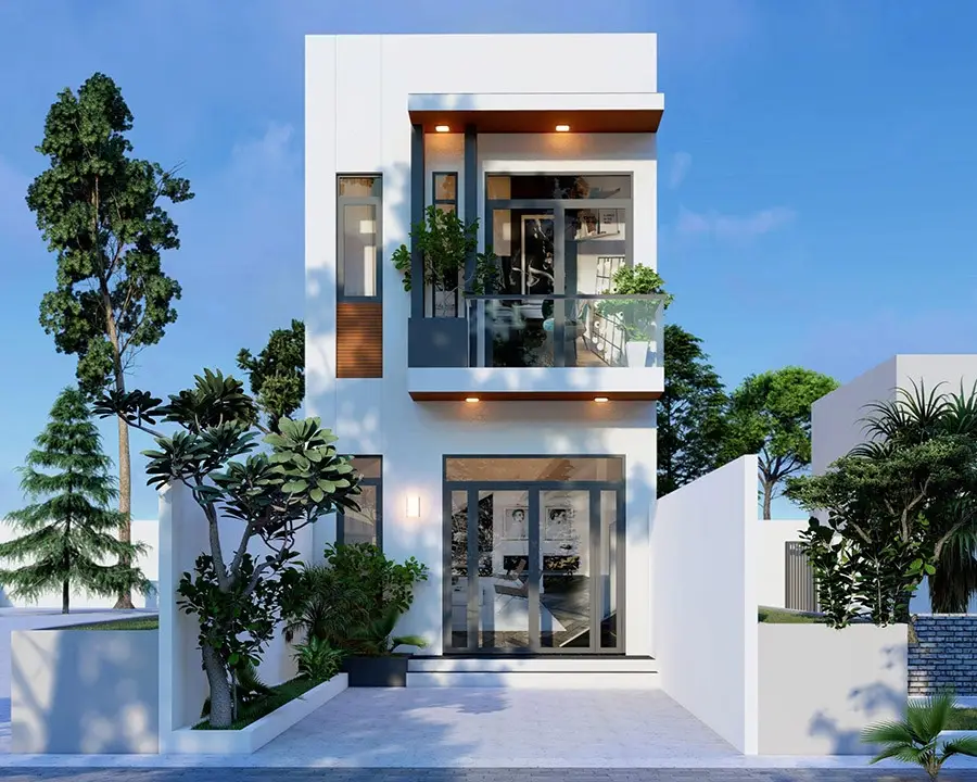 Thiết kế kiến trúc nhà 2 tầng cho Cô Huệ – Long Biên, Hà Nội