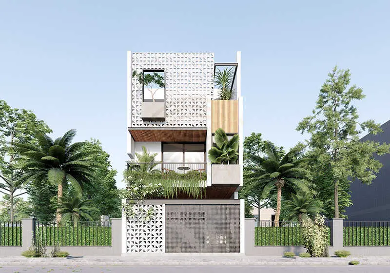 Thiết kế kiến trúc nhà 2 tầng Anh Định – Thanh Hóa