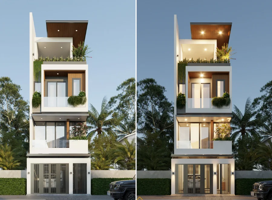 Thiết kế nhà phố 4 tầng Anh Thạch – Tiên Sơn, Bắc Ninh