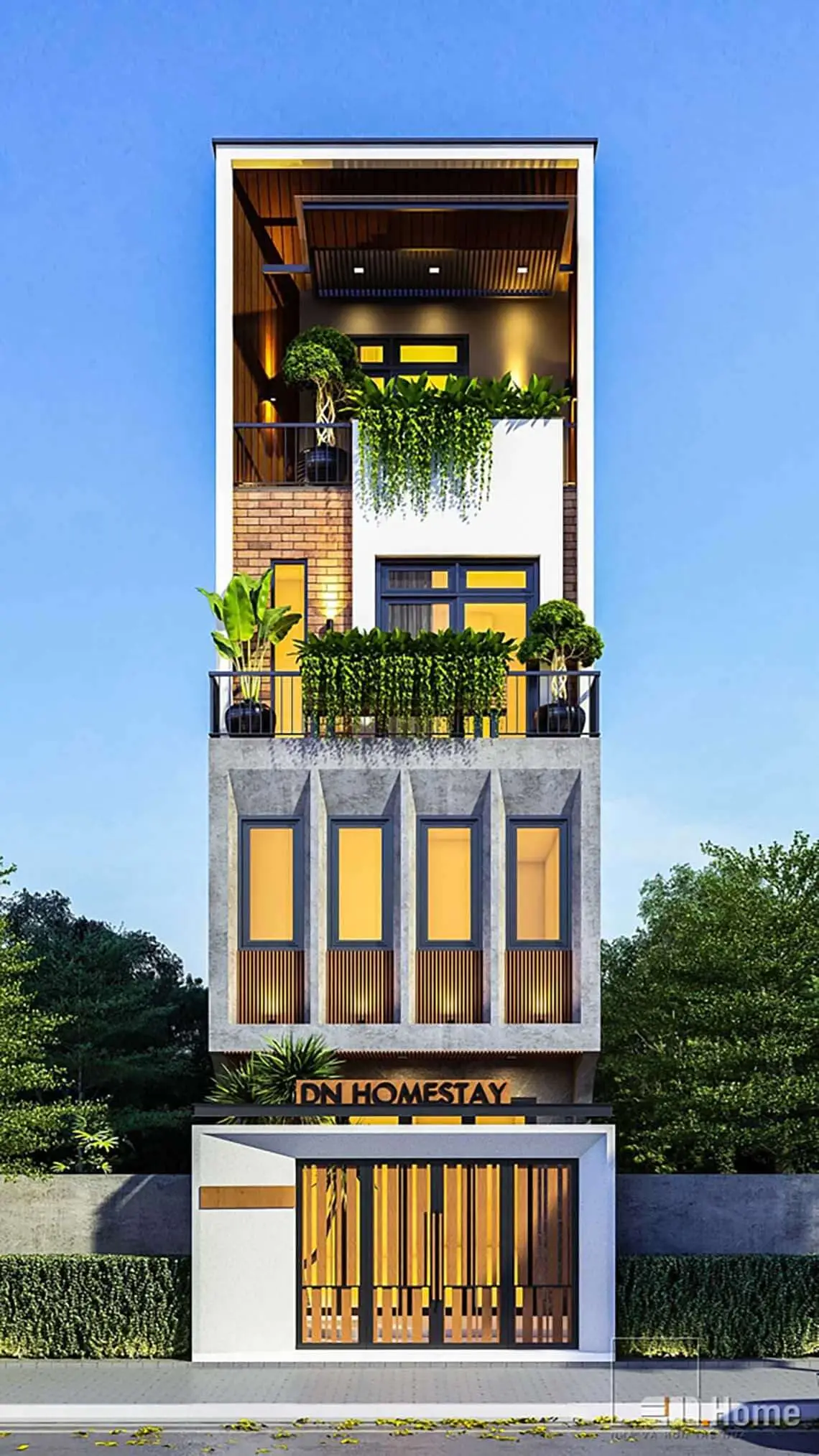 Thiết kế nhà phố 4 tầng Anh Thạch – Vĩnh Phúc