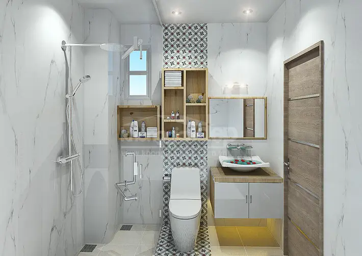 Thiết kế nội thất phòng tắm trong nhà cấp 4