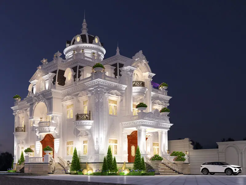 Lâu đài thiết kế nhà tại Ninh Bình