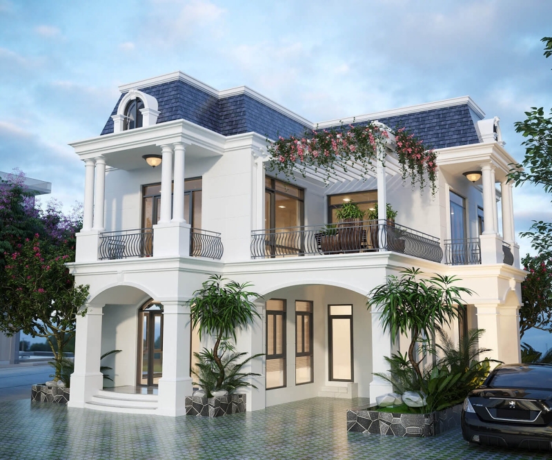 Ban công biệt thự tuyệt đẹp