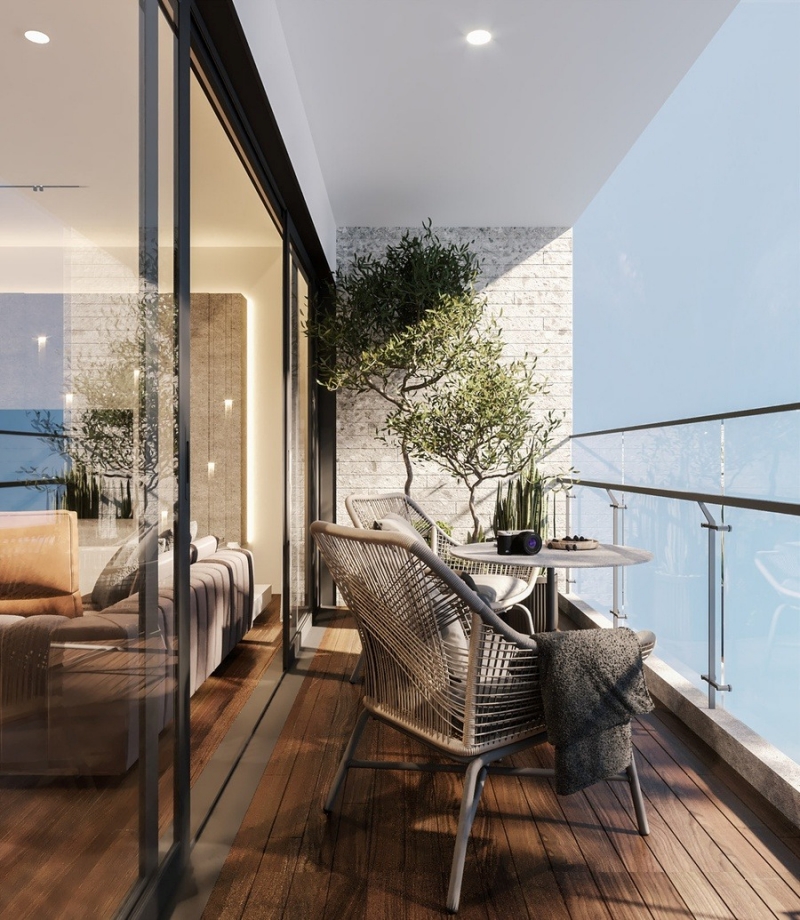 Thiết kế ban công theo phong cách hiện đại