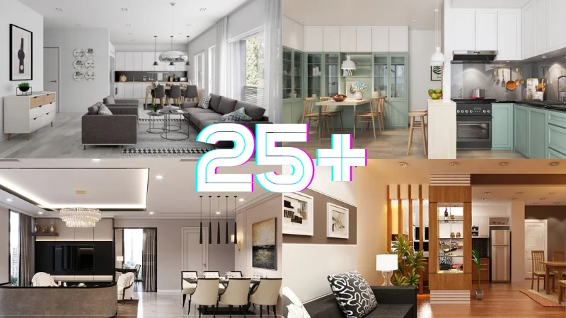 25+ mẫu nhà cấp 4 phòng khách liền bếp đẹp 2024