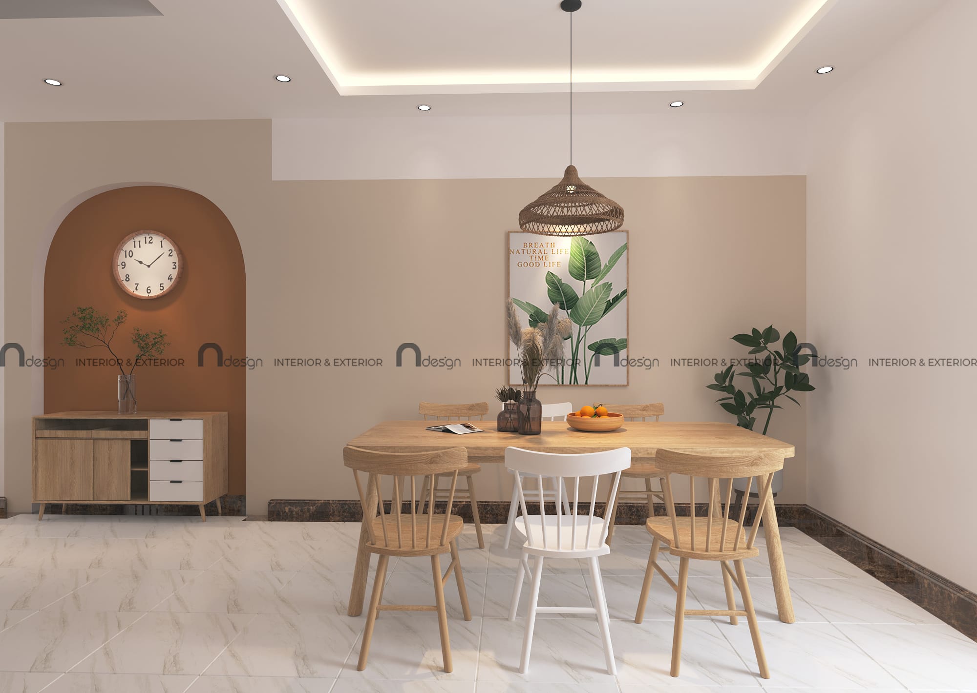 nội thất của công trình được xây nhà trọn gói tại Thanh Hóa