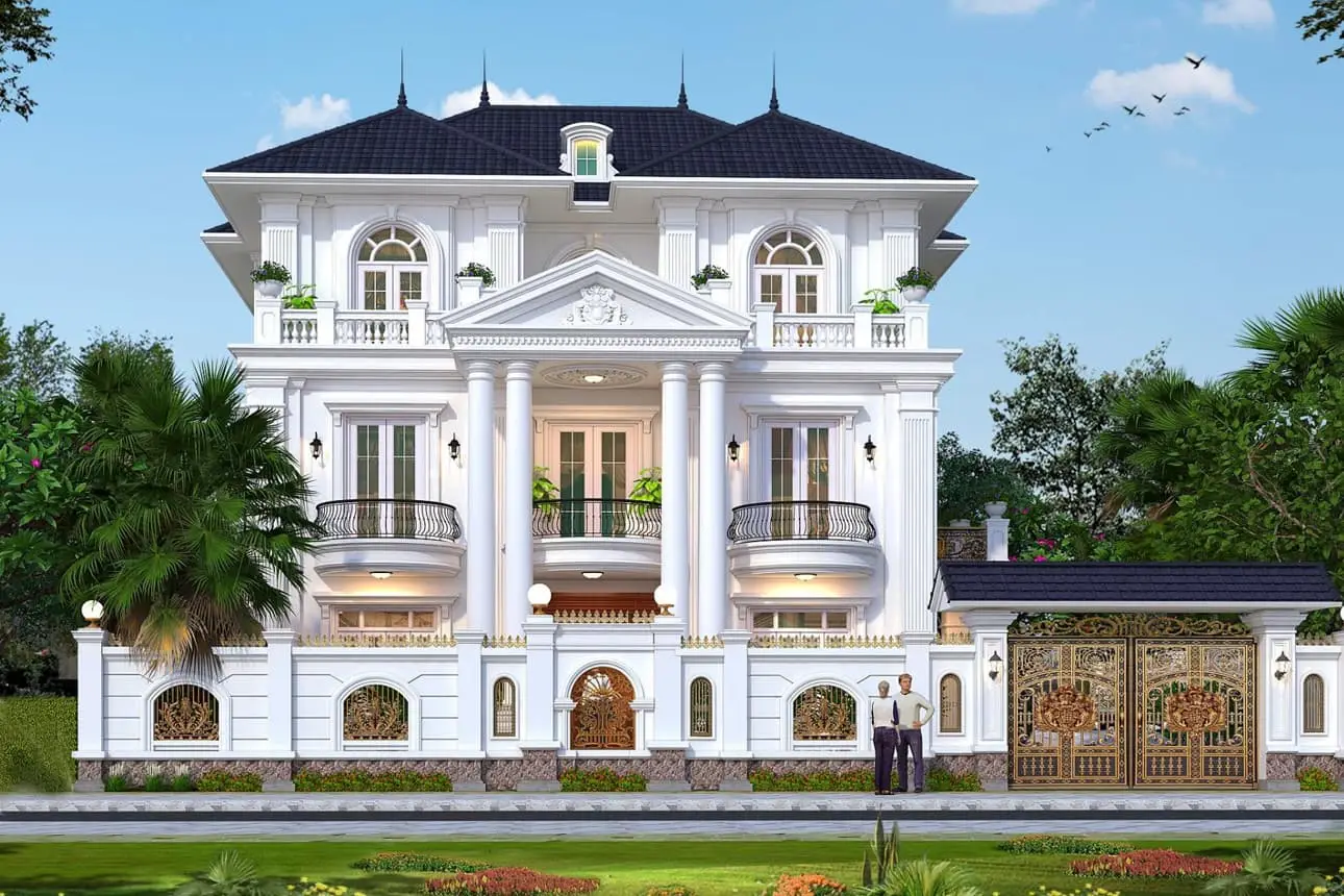 Thiết kế biệt thự đẹp của anh Hùng ở Bắc Ninh