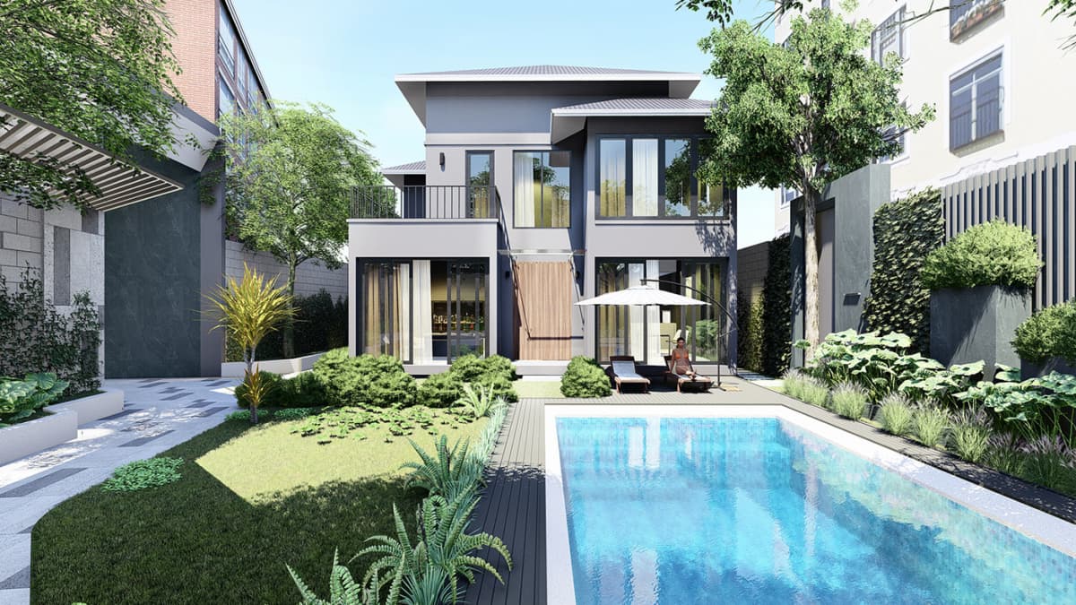 Thiết kế biệt thự 2 tầng tại Bắc Giang