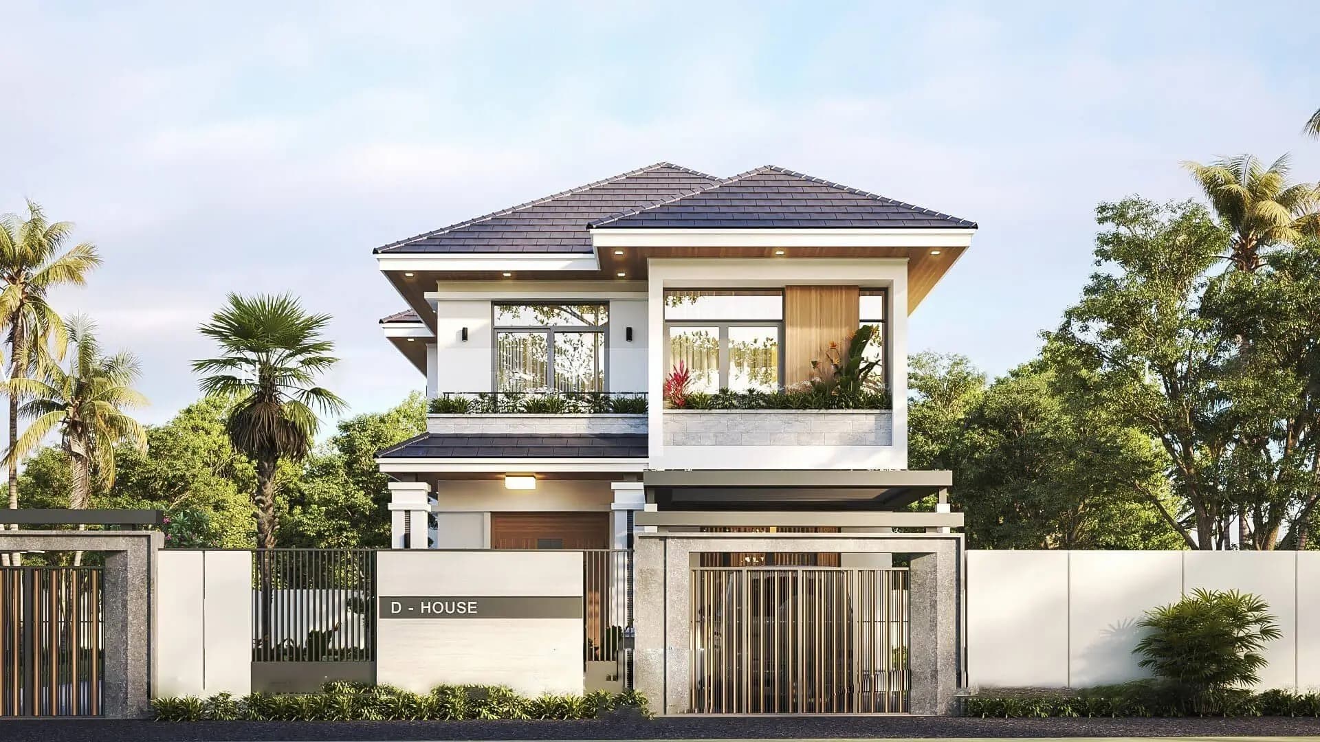 Thiết kế nhà tại Bắc Giang-Nhà phố Villa