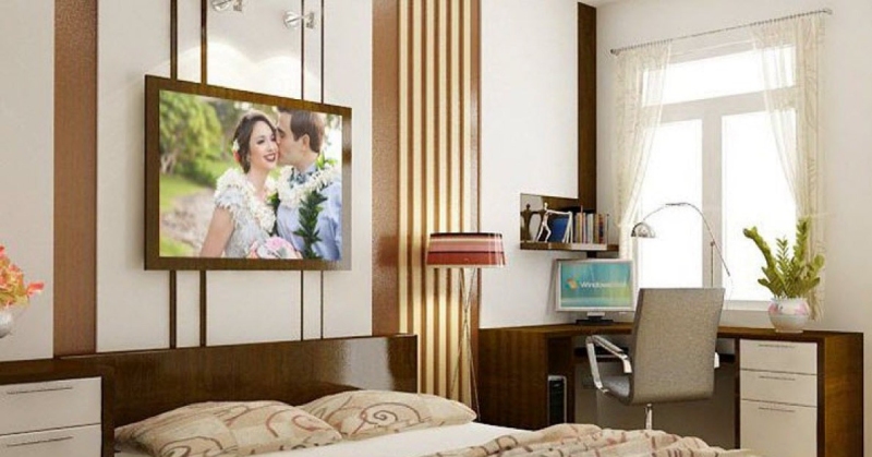 Cách treo ảnh cưới trong phòng ngủ 
