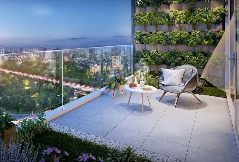 Ban công bằng kính tuyệt đẹp 