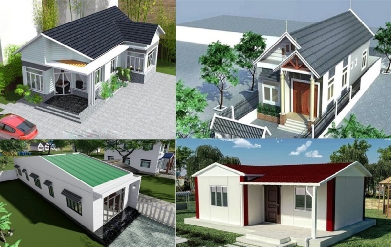 Mặt tiền nhà cấp 4 mái tôn