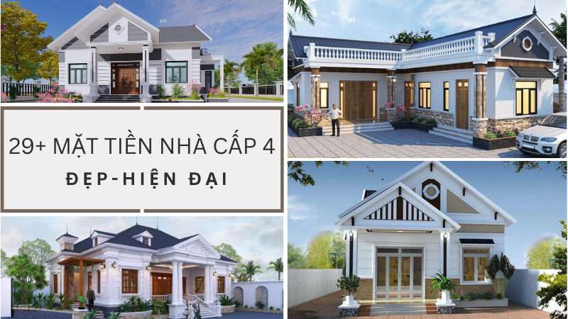 29+ mẫu thiết kế mặt tiền nhà cấp 4 đẹp, hiện đại đang là xu hướng 