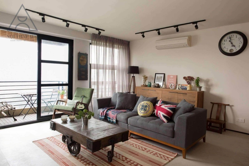 Phòng khách phong cách Retro