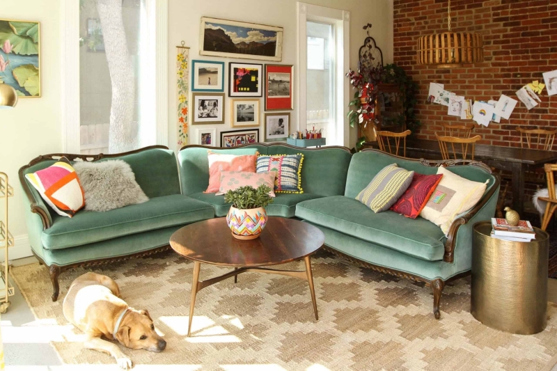 Phòng khách phong cách Retro