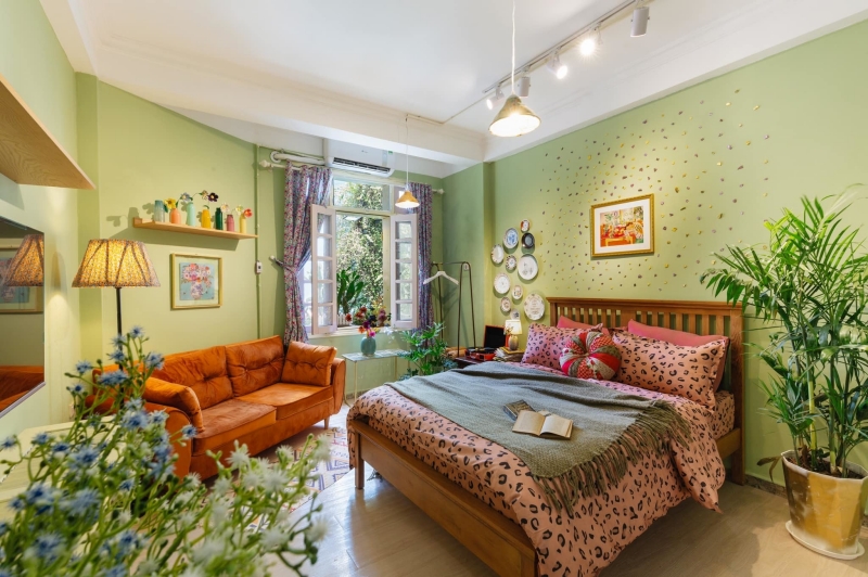 Phòng ngủ phong cách Retro