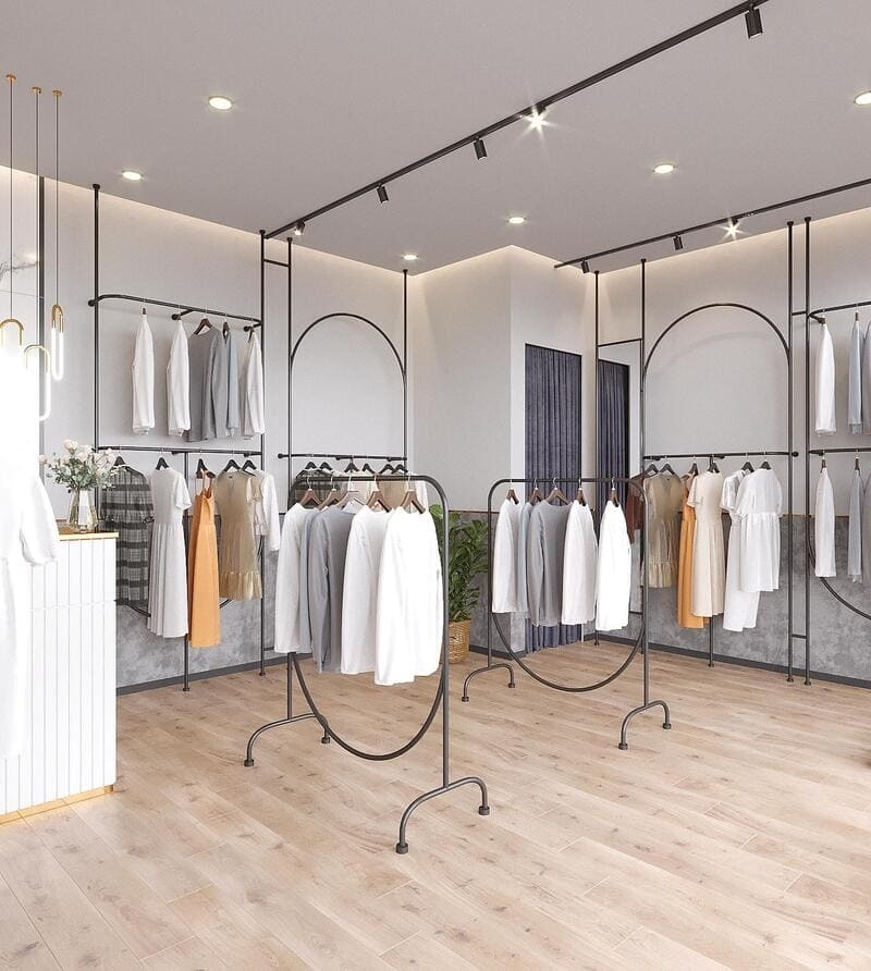 Thiết kế shop quần áo phong cách đương đại