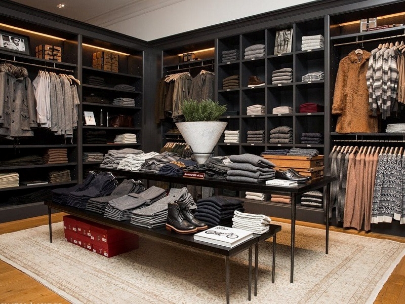 Thiết kế shop quần áo tông đen mạnh mẽ