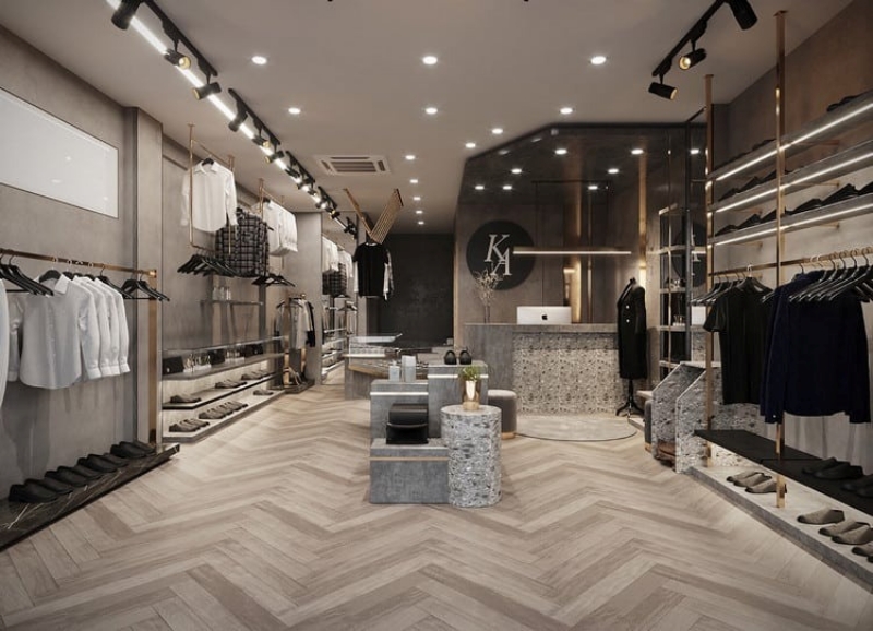 Thiết kế shop quần áo trẻ trung, hiện đại