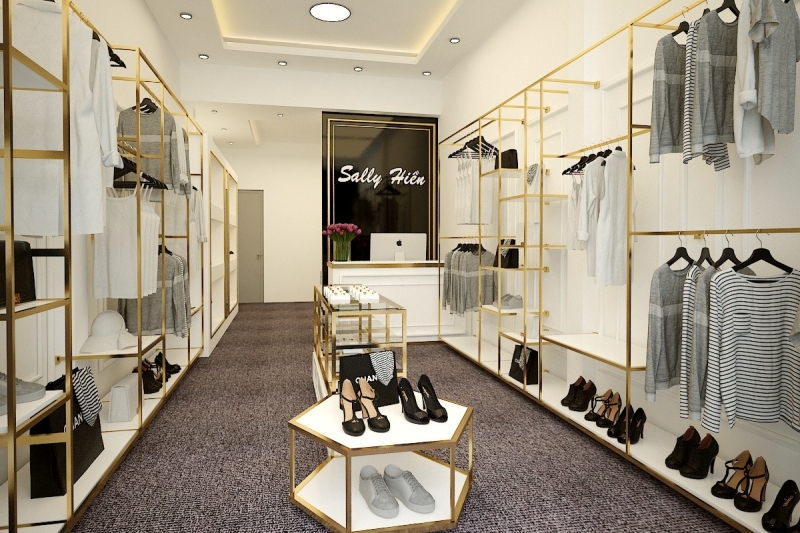 Thiết kế shop quần áo trẻ trung, hiện đại
