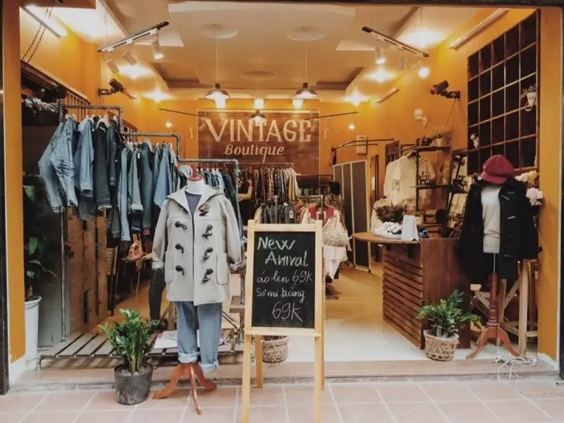 Thiết kế shop quần áo phong cách Vintage