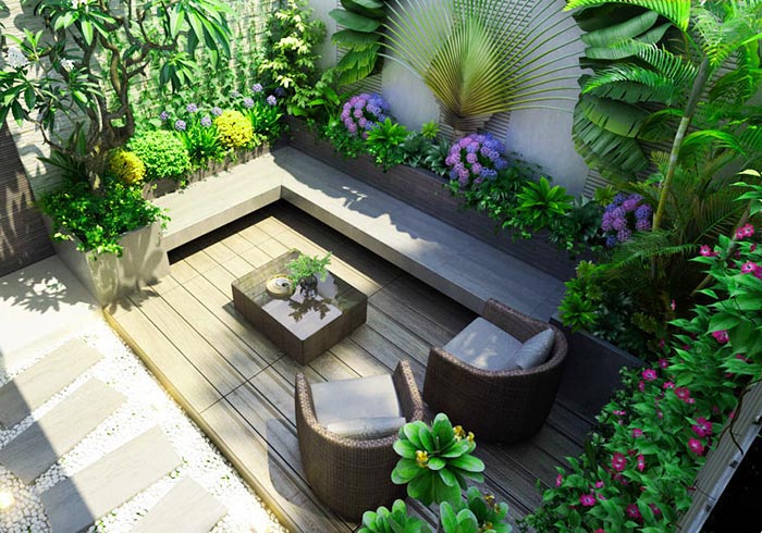 12+ mẫu sân vườn nhỏ đẹp đầy tinh tế