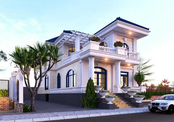 Top 9+ mẫu biệt thự tân cổ điển 2 tầng 1 tỷ mới nhất
