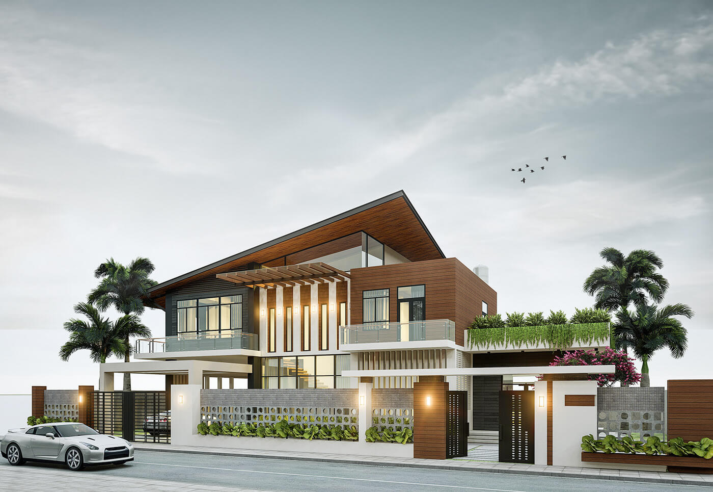 Top 9+ mẫu biệt thự tân cổ điển 2 tầng 1 tỷ mới nhất