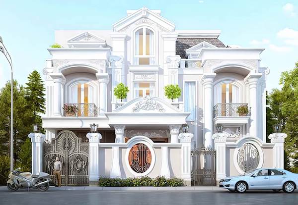Top 9+ mẫu biệt thự tân cổ điển 2 tầng 1 tỷ mới nhất