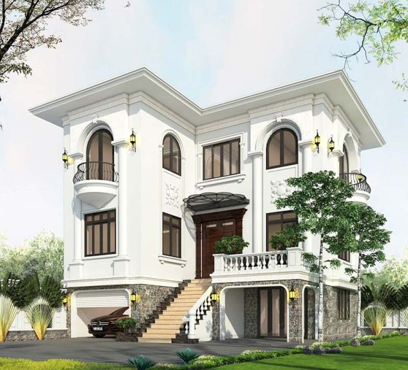 Top 9+ mẫu biệt thự tân cổ điển 2 tầng 1 tỷ mới nhất