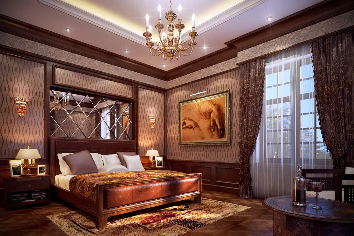 Phòng ngủ master cổ điển