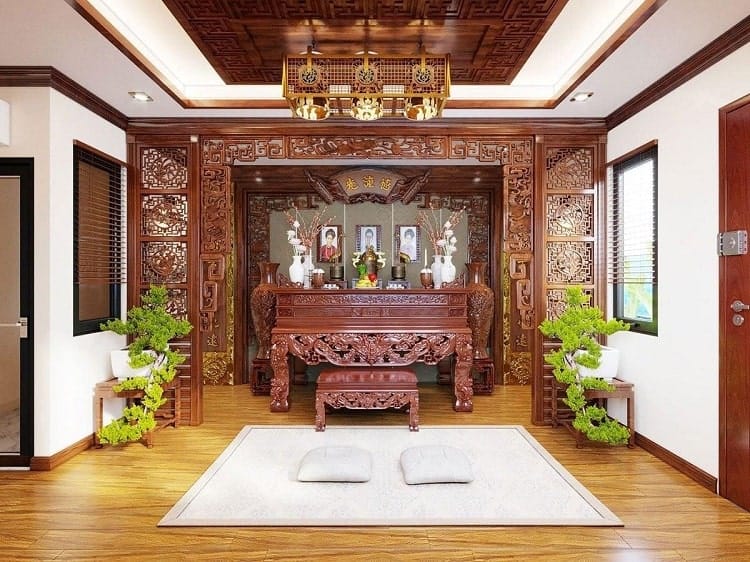 Phòng thờ đẹp cổ điển - Nơi thể hiện sự trang nghiêm và thanh nhã