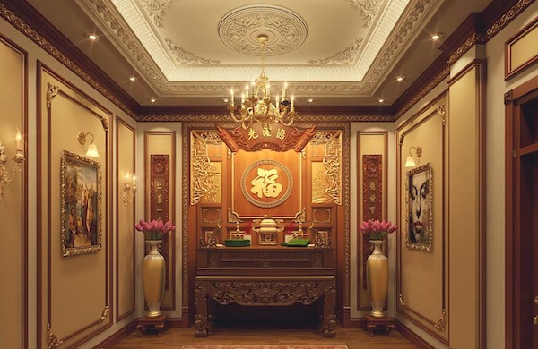 Phòng thờ đẹp cổ điển - Nơi thể hiện sự trang nghiêm và thanh nhã
