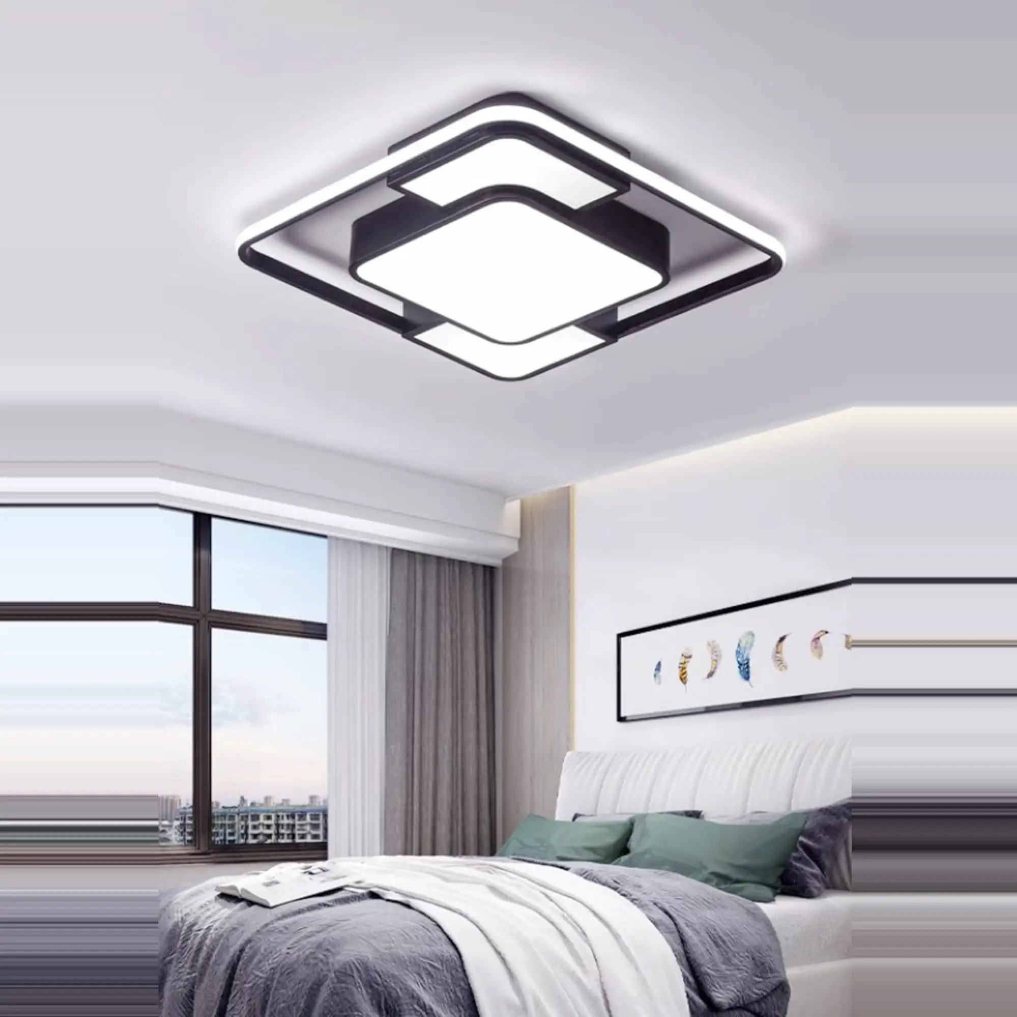 Thiết kế đơn giản của các mẫu đèn phòng ngủ ốp trần được khách hàng yêu thích 