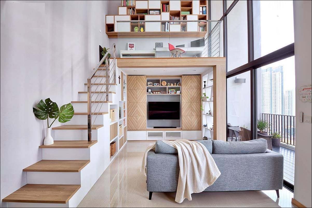 nhà gác lửng 3 phòng ngủ