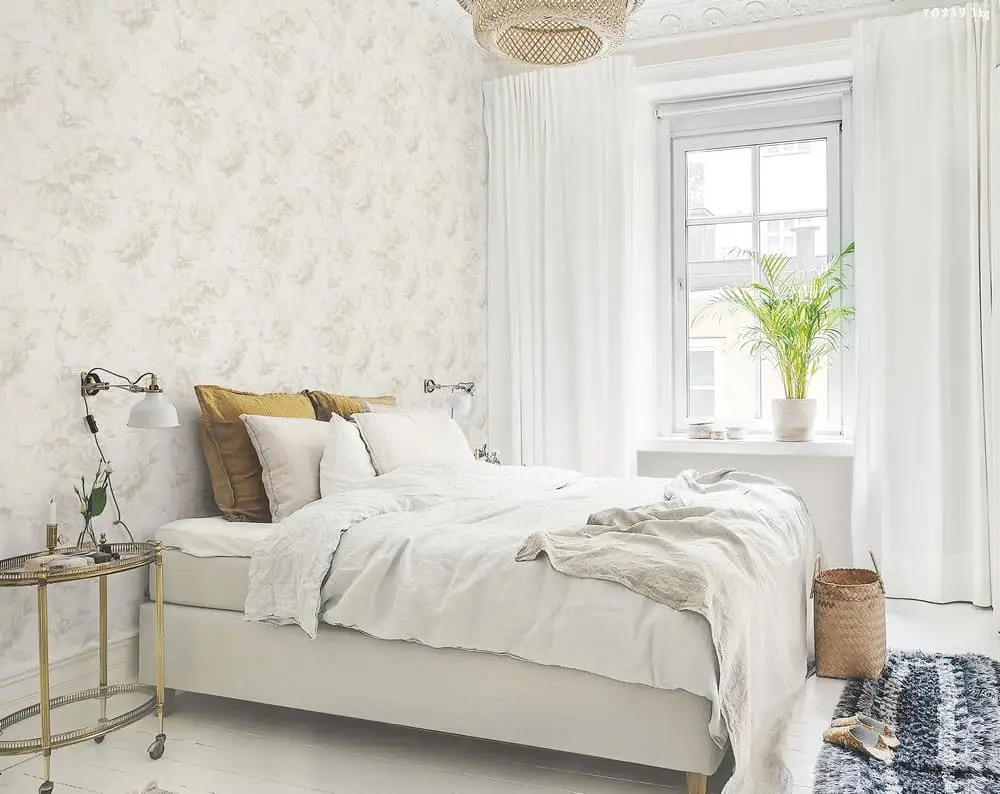 Cách trang trí phòng ngủ đẹp bằng giấy dán tường