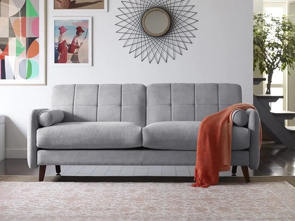 Thiết kế ghế sofa phòng khách bọc vải mềm