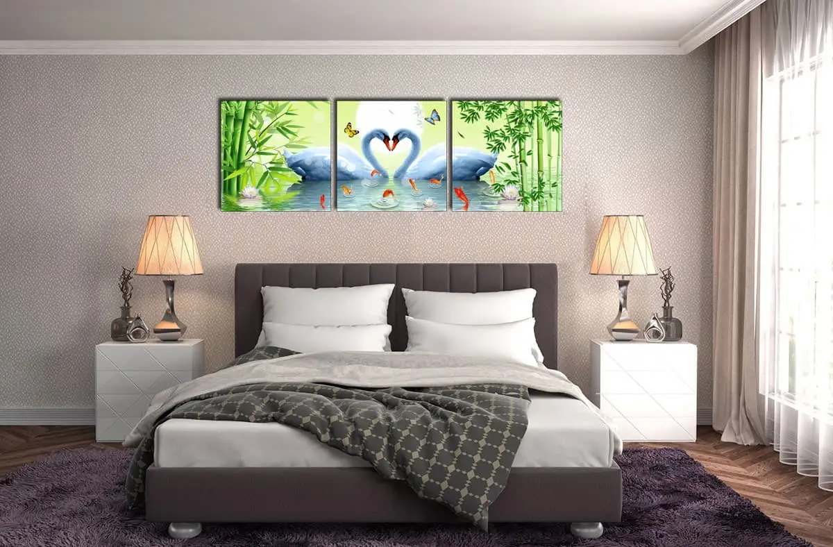 Giới thiệu về tranh dán tường phòng ngủ vợ chồng