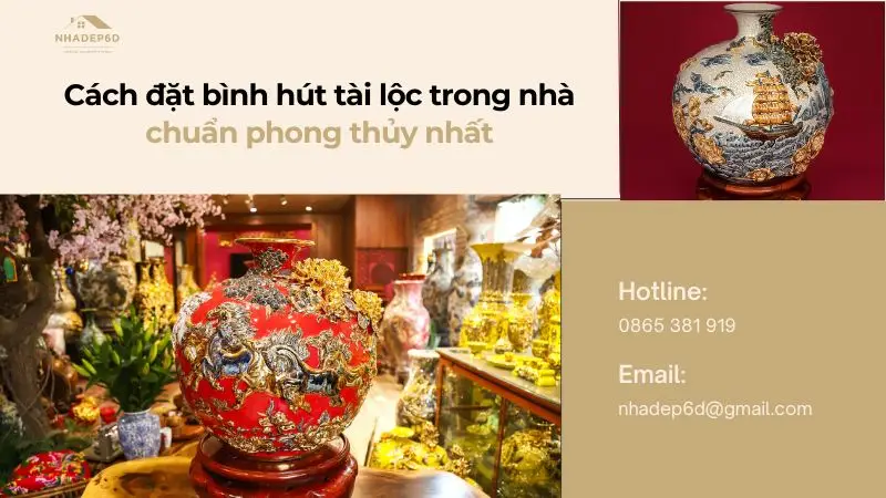 Cách đặt bình hút tài lộc trong nhà chuẩn phong thủy nhất